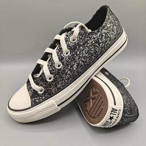 CONVERSE Chuck Taylor All Star Low Top Glitter Black A11138C Women’s Size 6